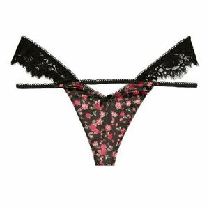 FOR LOVE AND LEMONS Melrose Thong Panty VS Black